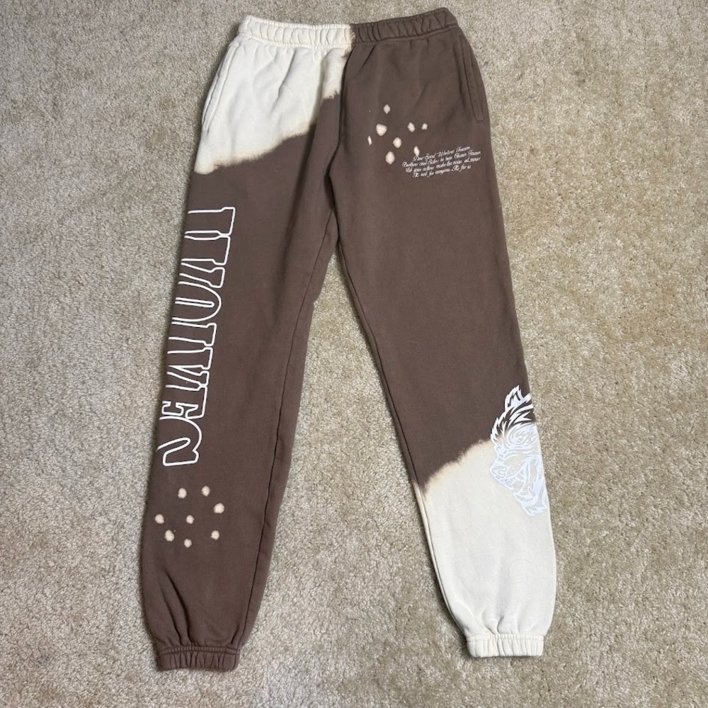 Darc Sport SHE Sweatpants Joggers Sz S Brown Bleach She Wolf Limited Edition
